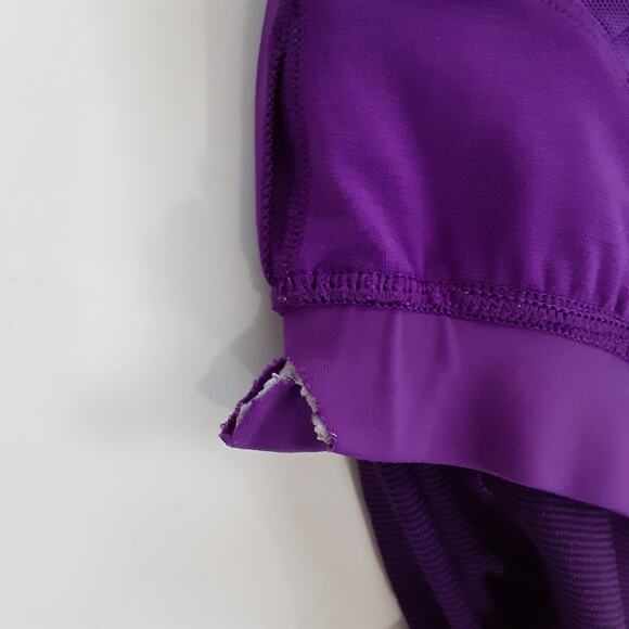 Lululemon Enhearten Tank Top Stripe Tender Violet Black Womens 6 Athletic FLAWED - Picture 6 of 12